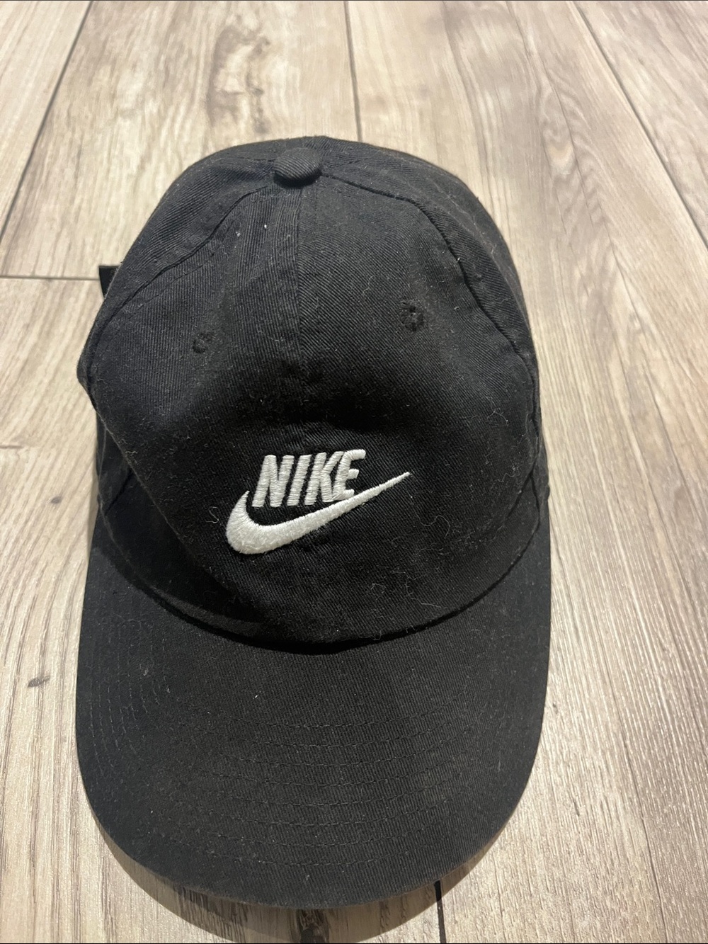 Nike Black Cap with White Embroidered Swoosh